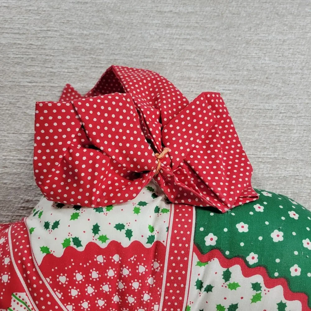 VTG Patchwork Fabric Christmas Wreath 19